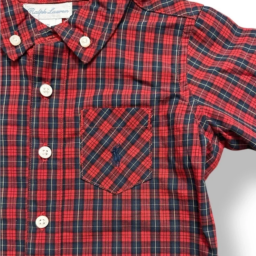 Ralph Lauren | Kensington Red Plaid Romper (9 mos) ♥️